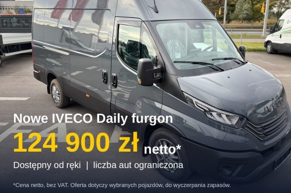 Najtańsze dostępne IVECO furgon już za 124 900 zł netto!